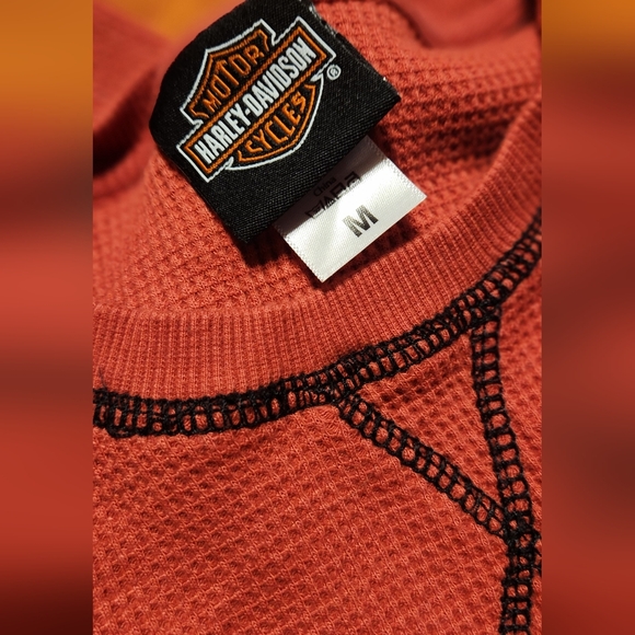 Harley-Davidson Women's Brick Red Long Sleeve Tee - Picture 2 of 3